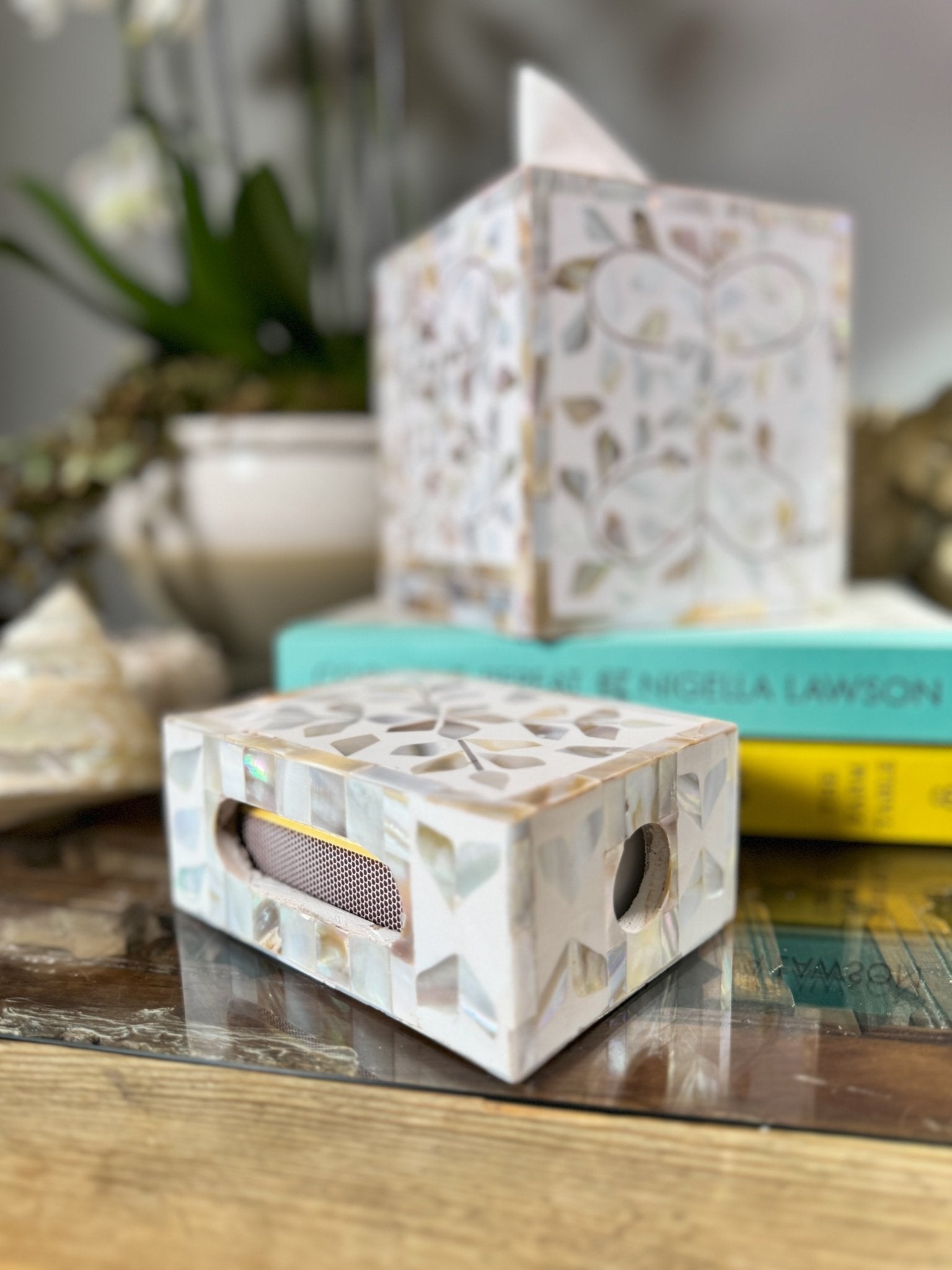 Mother of Pearl Match Box Holder | Sandy Shores - Bombaby