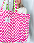 Neon Pink | Quilted Tote Bag - Bombaby