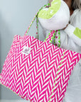 Neon Pink | Quilted Tote Bag - Bombaby