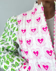 Quilted Jacket | Pretty Neon Hearts - Bombaby