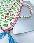 Quilted Laptop Bag | Neon Paisley - Bombaby