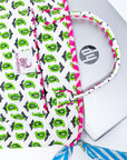 Quilted Laptop Bag | Neon Paisley - Bombaby