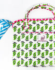 Quilted Laptop Bag | Neon Paisley - Bombaby