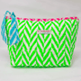 Quilted Make Up Bag | Neon Green - Bombaby