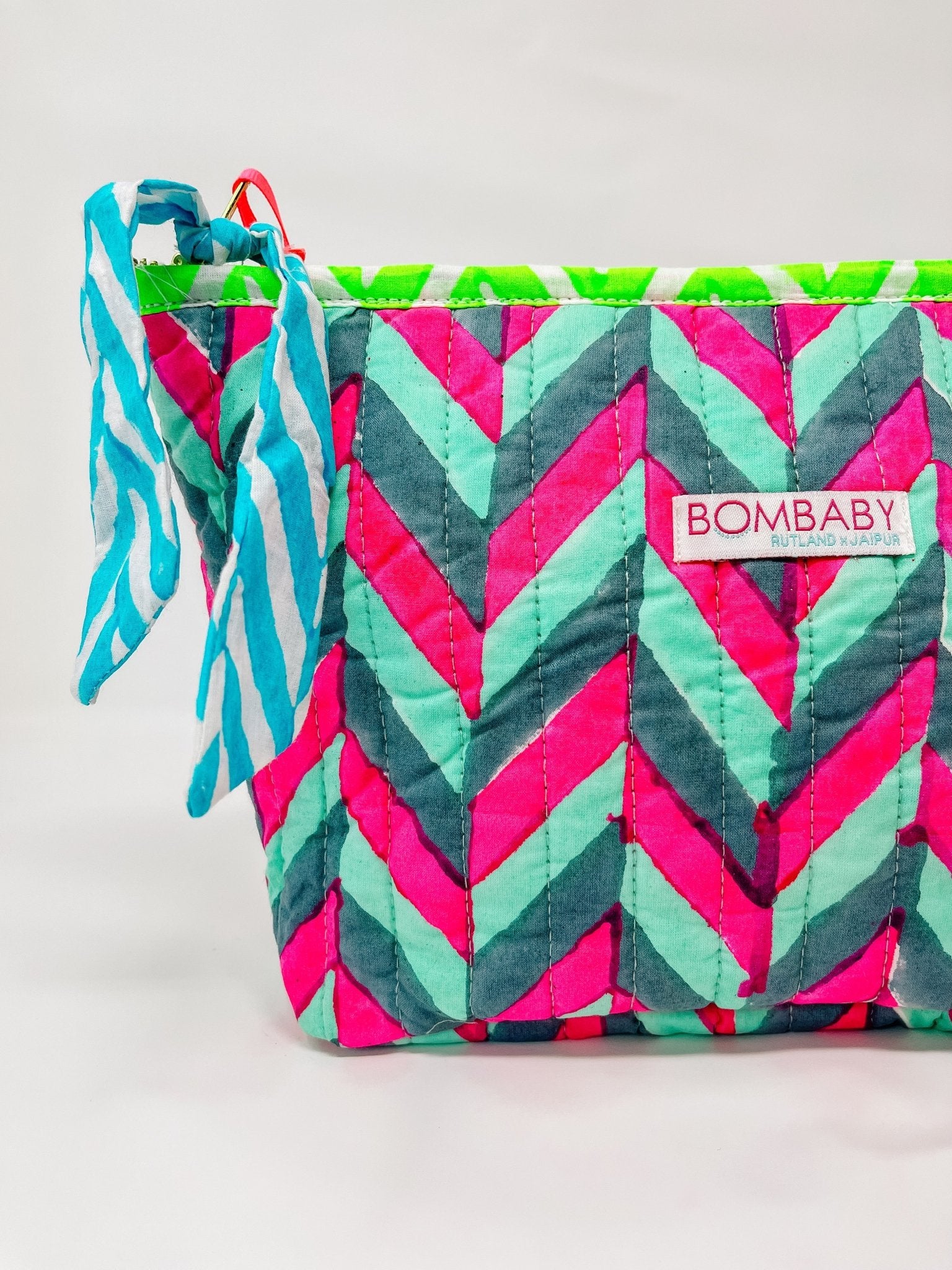 Quilted Make Up Bag | Ziggy - Bombaby