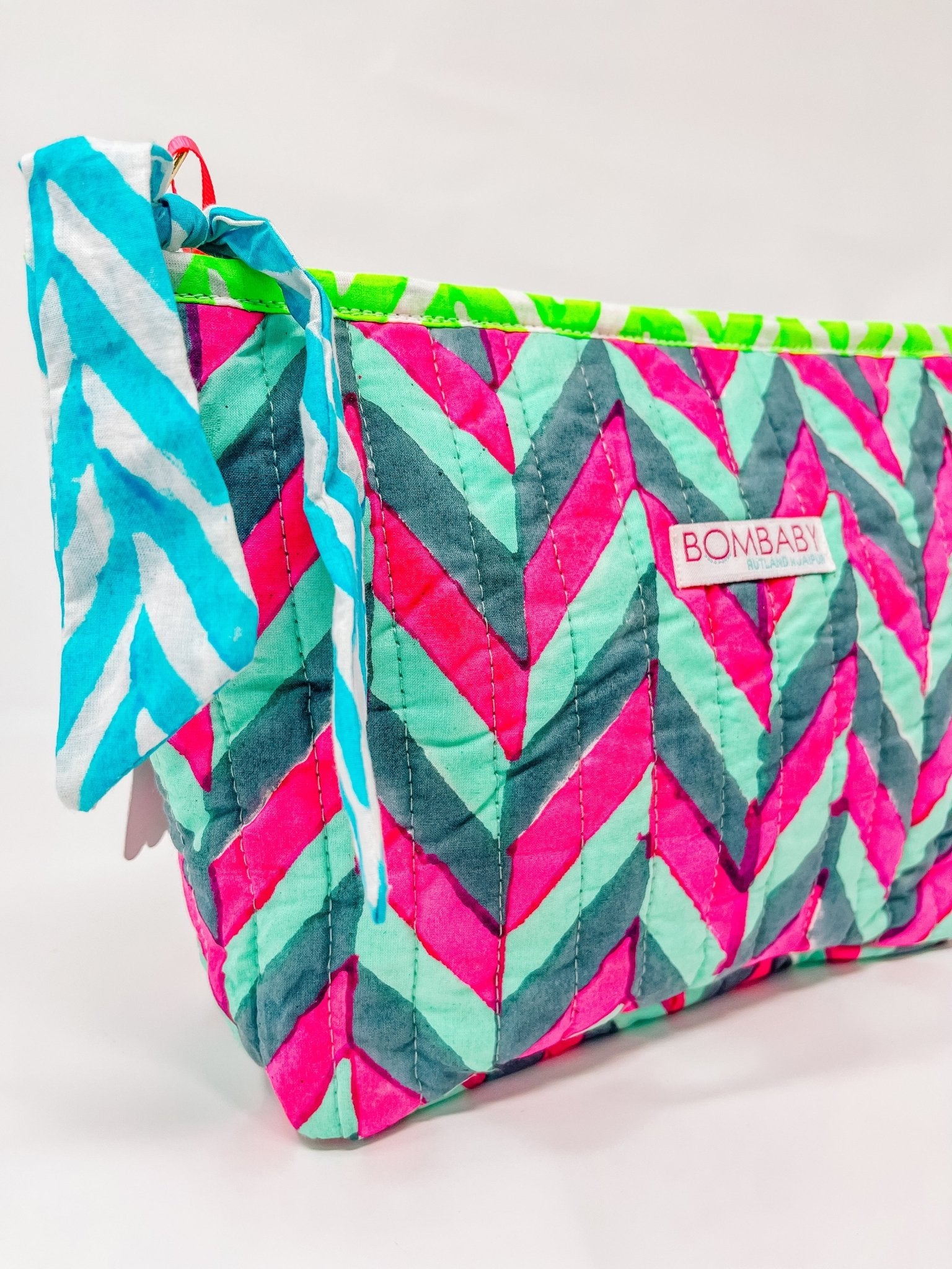 Quilted Make Up Bag | Ziggy - Bombaby