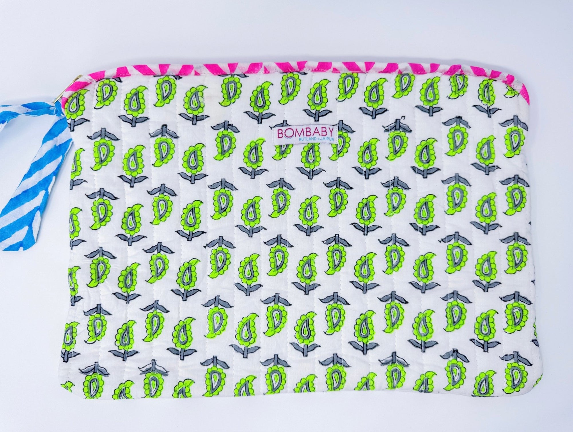 Quilted Pouch | Neon Paisley - Bombaby