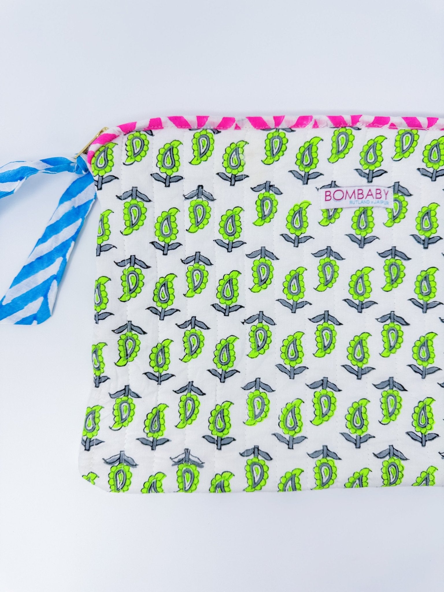 Quilted Pouch | Neon Paisley - Bombaby