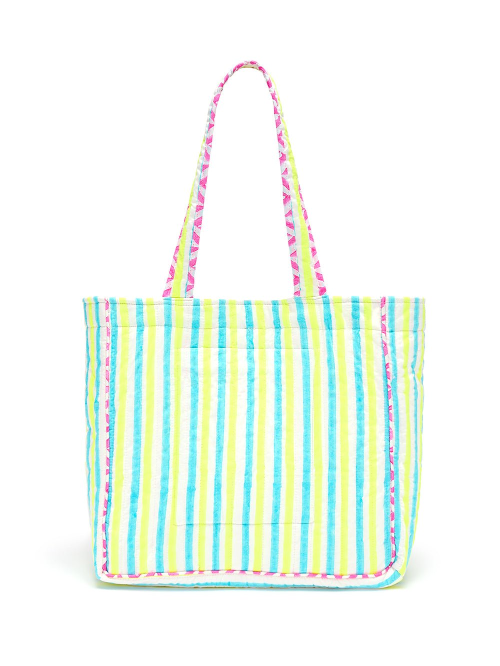 Quilted Tote Bag | Blue Lemonade - Bombaby