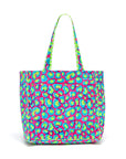 Quilted Tote Bag | Electric Safari - Bombaby