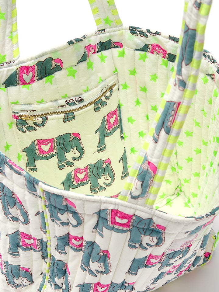 Quilted Tote Bag | Elephantasy - Bombaby