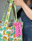 Quilted Tote Bag | Indian Tiger Palms - Bombaby