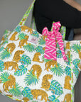 Quilted Tote Bag | Indian Tiger Palms - Bombaby