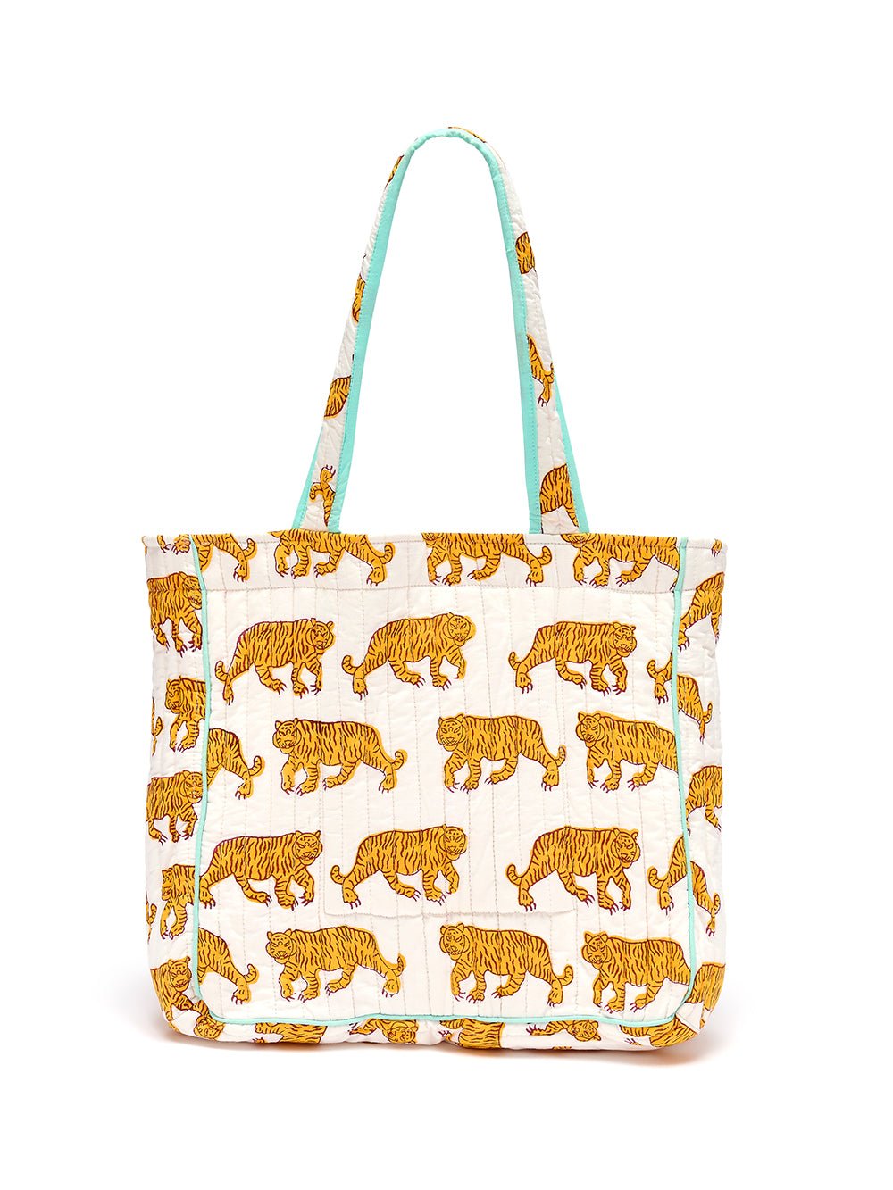 Quilted Tote Bag | Indian Tiger - Bombaby