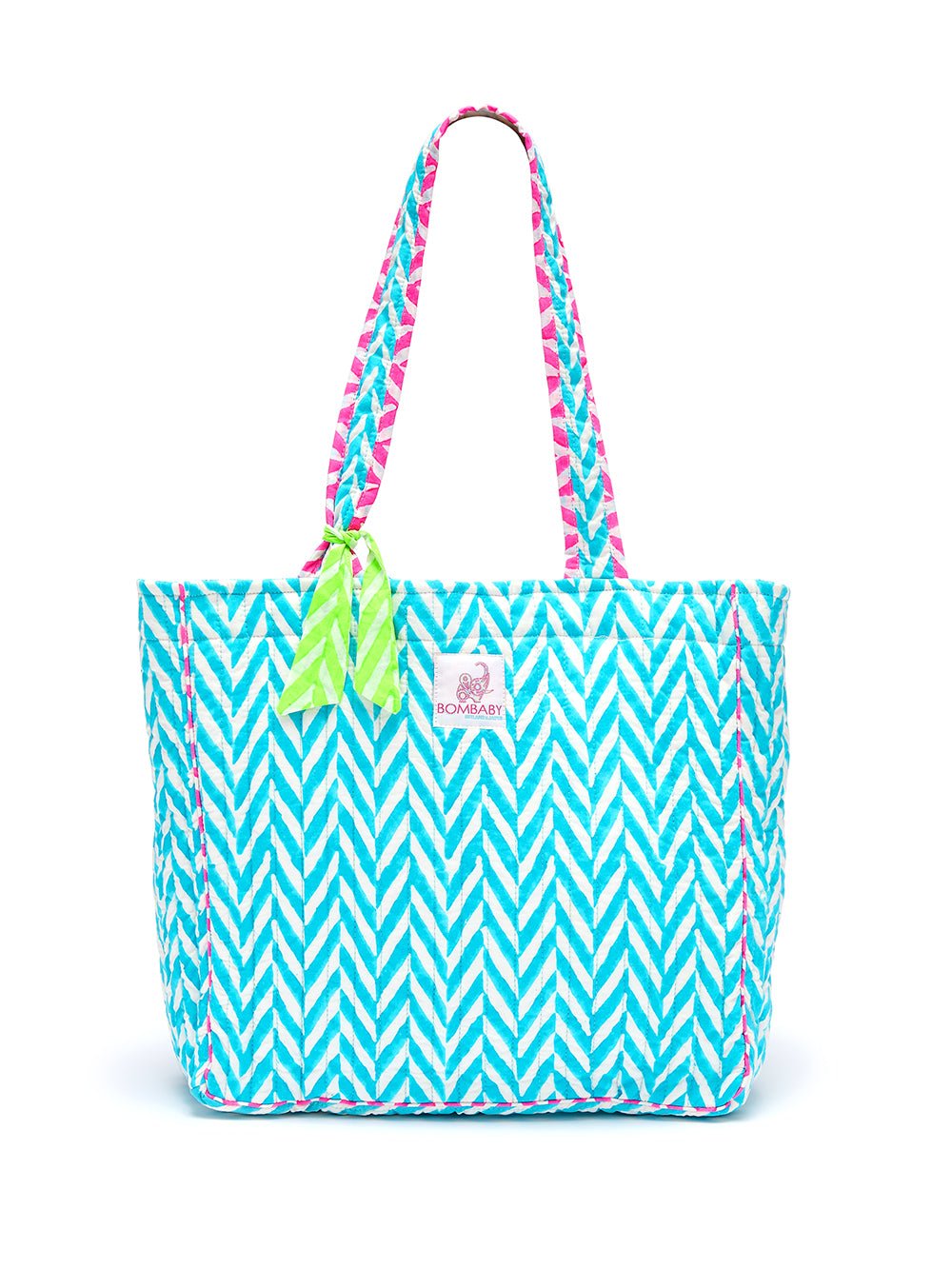 Quilted Tote Bag | Malibu Blue - Bombaby