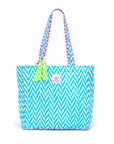 Quilted Tote Bag | Malibu Blue - Bombaby