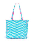 Quilted Tote Bag | Malibu Blue - Bombaby