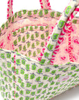 Quilted Tote Bag | Neon Paisley - Bombaby