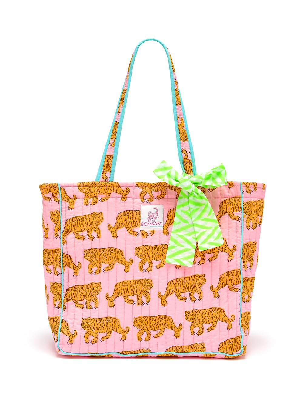 Quilted Tote Bag | Pink Tiger - Bombaby