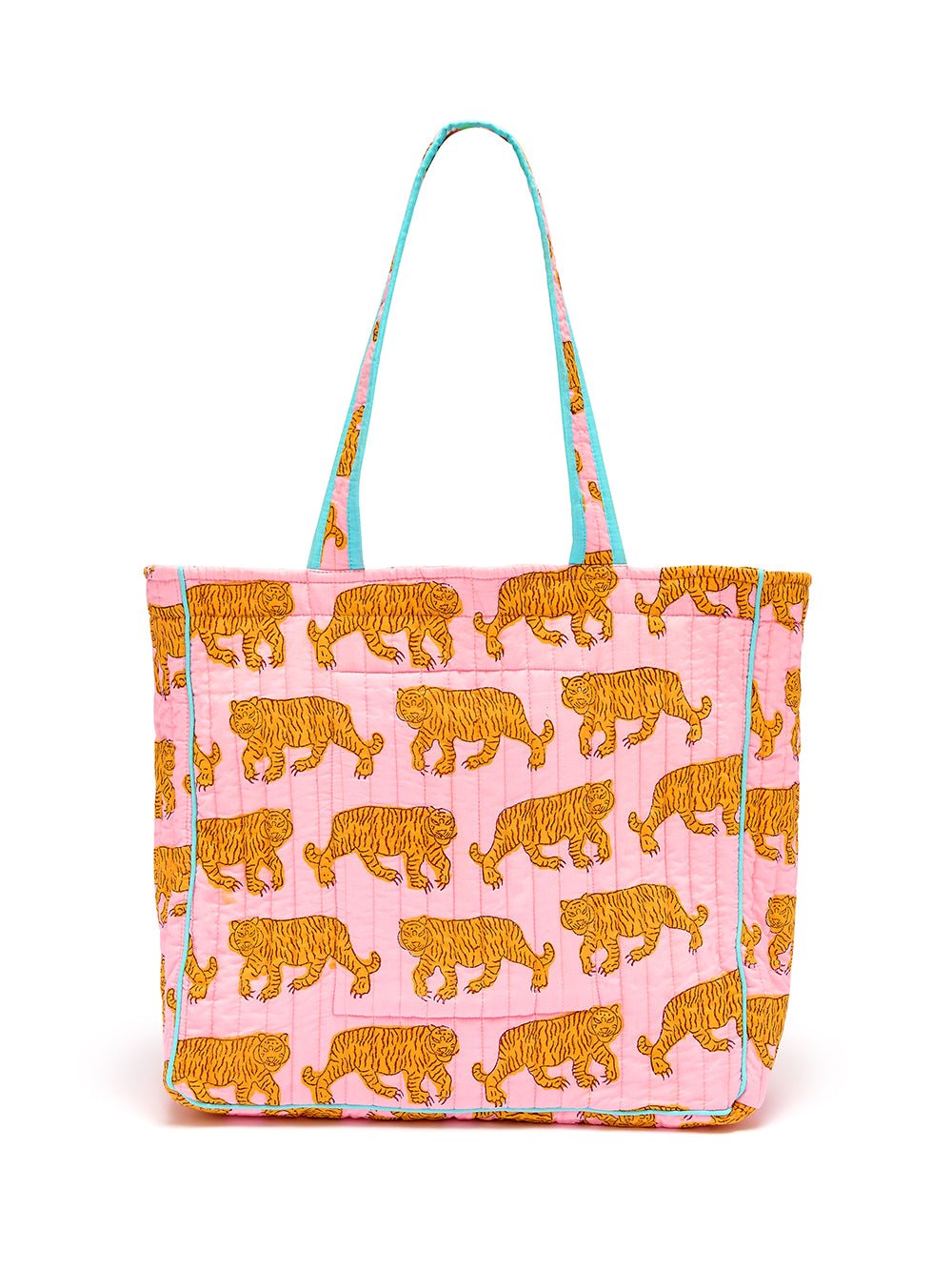 Quilted Tote Bag | Pink Tiger - Bombaby