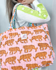 Quilted Tote Bag | Pink Tiger - Bombaby