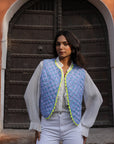 Quilted Waistcoat | Balearic Blue - Bombaby