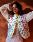 Quilted Waistcoat | Balearic Blue - Bombaby