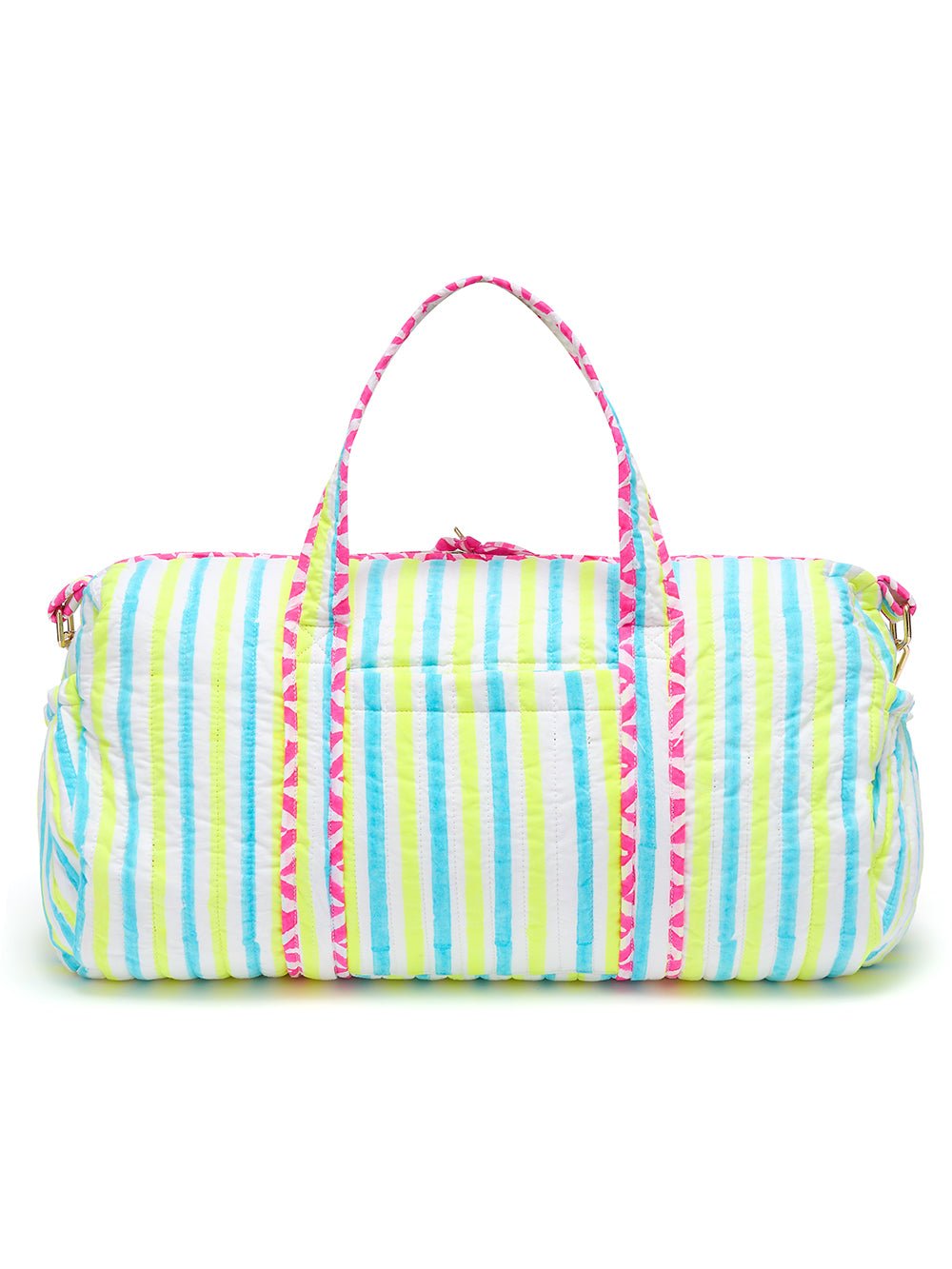 Quilted Weekend Bag | Blue Lemonade - Bombaby