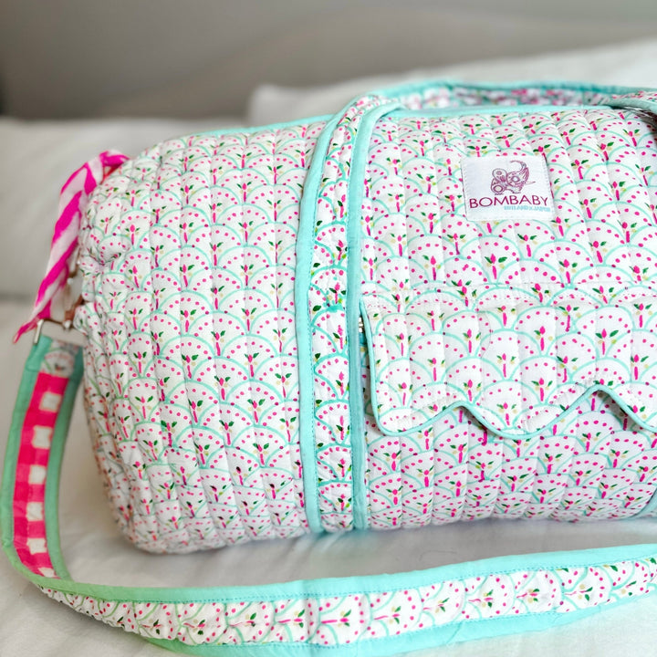 Quilted Weekend Bag | Dottie - Bombaby