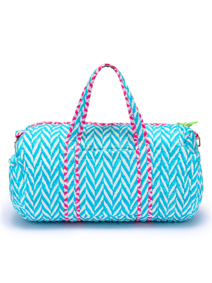 Quilted Weekend Bag | Malibu Blue - Bombaby