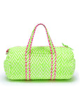 Quilted Weekend Bag | Neon Green - Bombaby