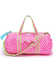 Quilted Weekend Bag | Neon Pink - Bombaby