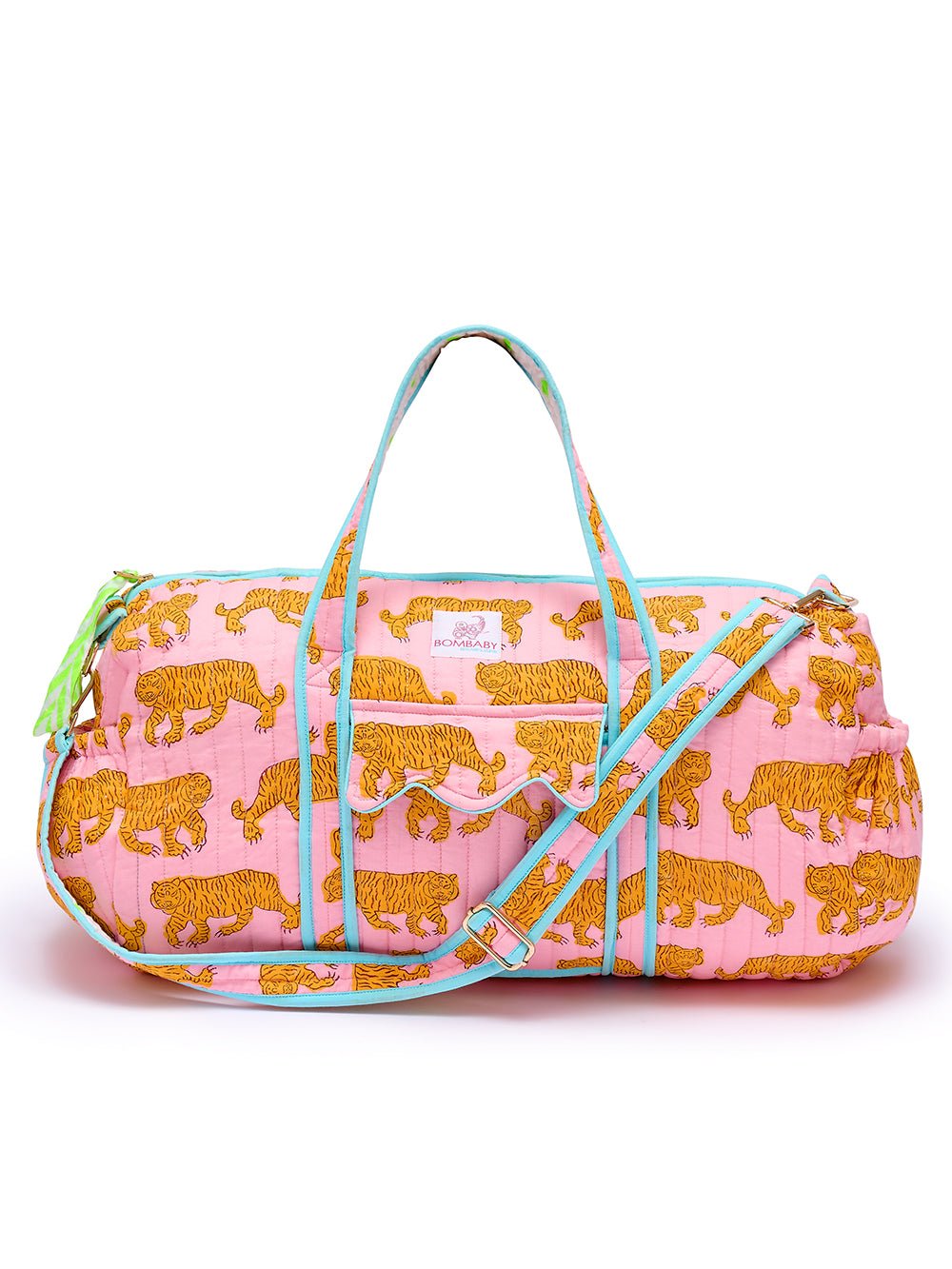 Quilted Weekend Bag | Powder Pink Tiger - Bombaby