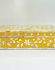 Sunshine Yellow | Large Mother of Pearl Jewellery Box - Bombaby