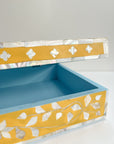 Sunshine Yellow | Large Mother of Pearl Jewellery Box - Bombaby