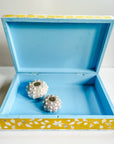 Sunshine Yellow | Large Mother of Pearl Jewellery Box - Bombaby