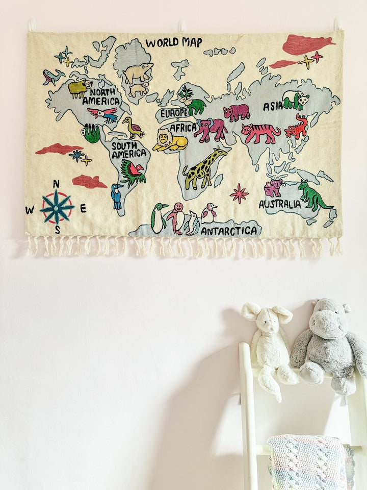 World Map Tapestry - Bombaby