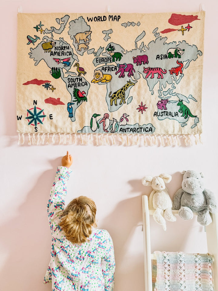 World Map Tapestry - Bombaby