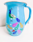 Blue Enamel Jug | Magical Peacock - Bombaby