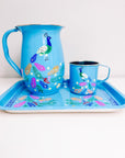 Blue Enamel Mug | Magical Peacock - Bombaby