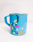 Blue Enamel Mug | Magical Peacock - Bombaby