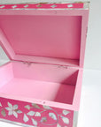 Dove Grey & Pink | Small Mother of Pearl Jewellery Box - Bombaby