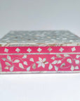 Dove Grey & Pink | Small Mother of Pearl Jewellery Box - Bombaby