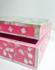 Dove Grey & Pink | Small Mother of Pearl Jewellery Box - Bombaby