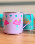 Enamel Bombaby Mug - Purple Flamingo SECONDS - Bombaby