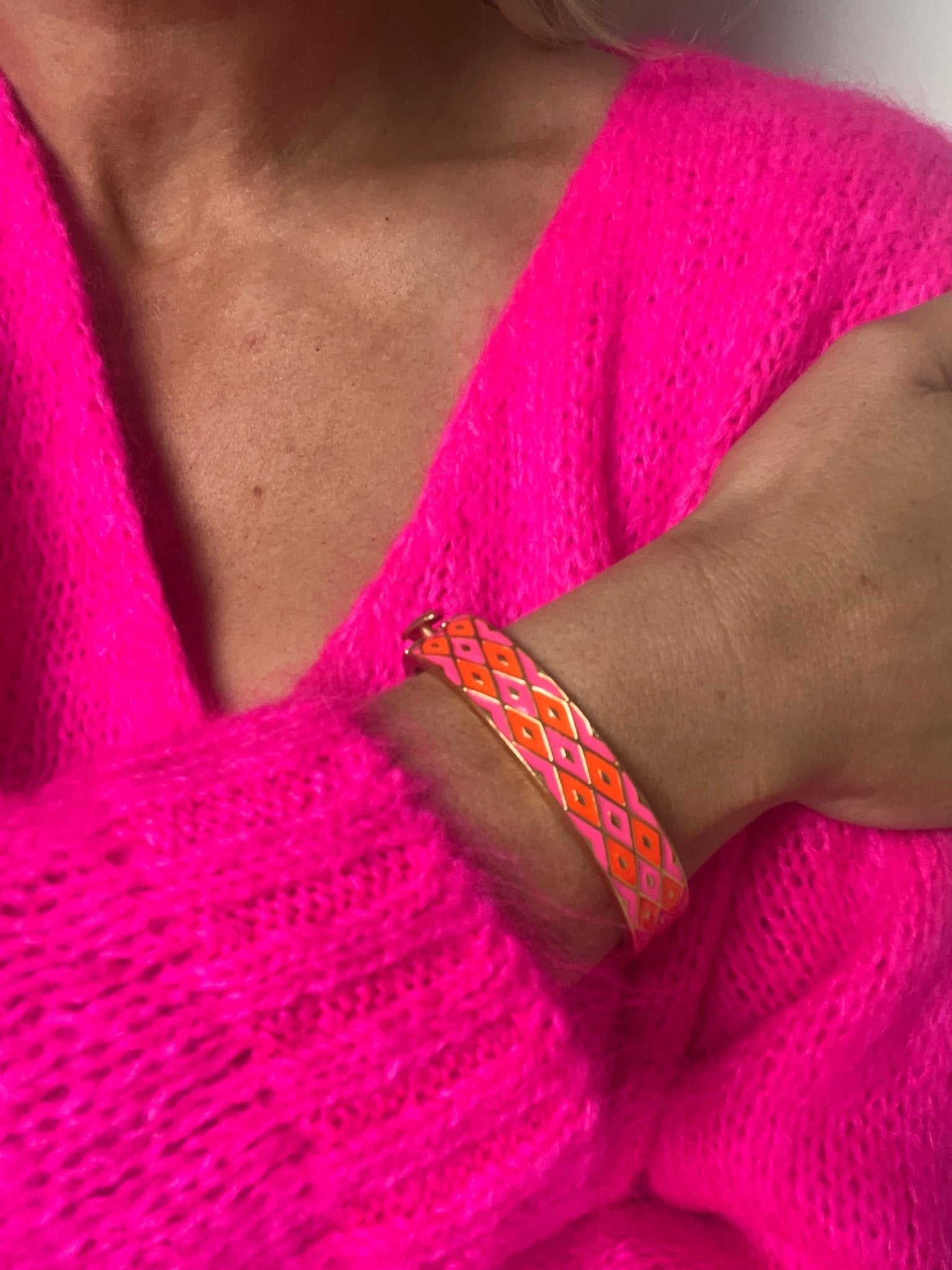 Enamel Bracelet | Neon Lattice - Bombaby