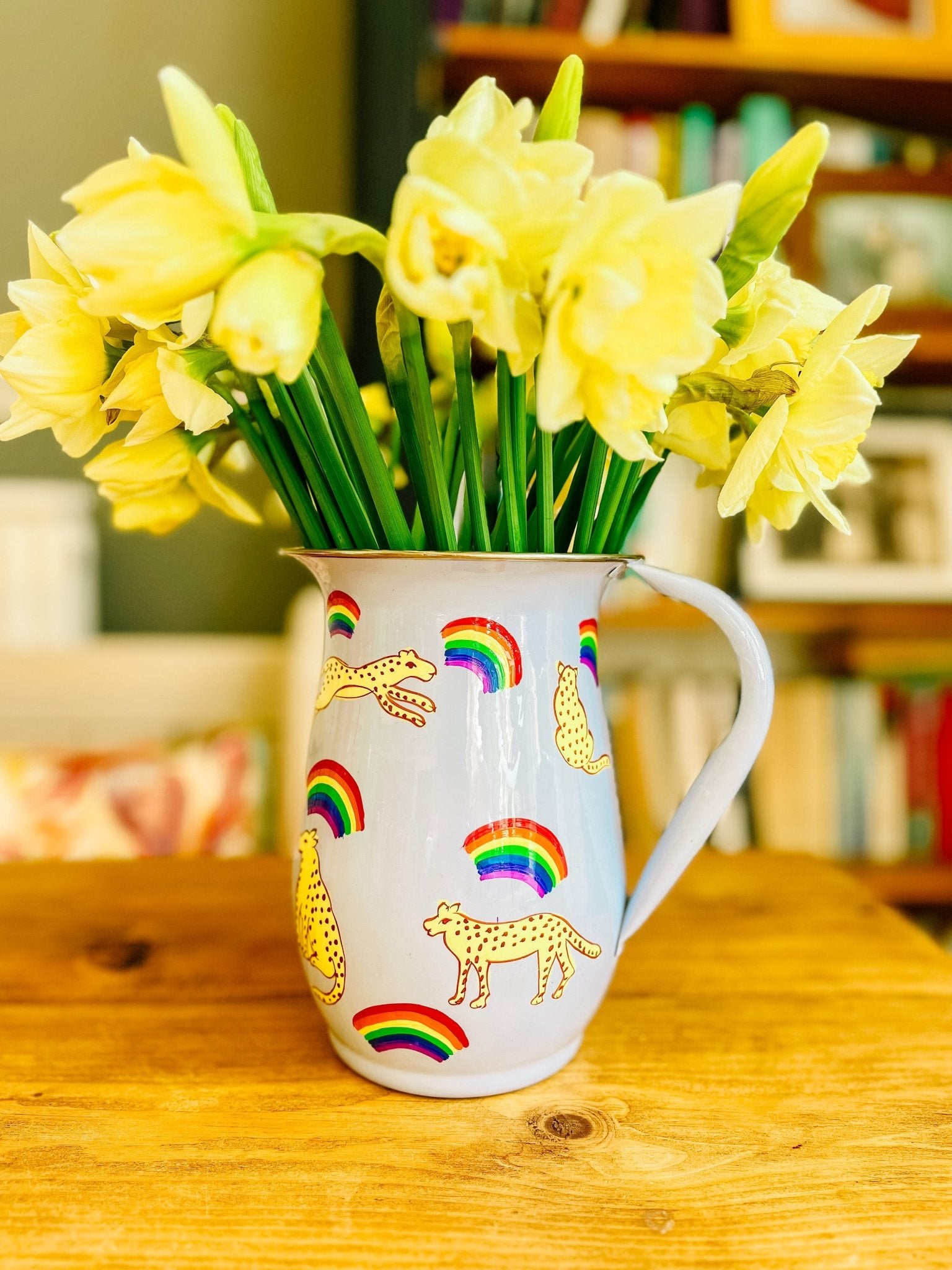 Enamel Jug | Leopard &amp; Rainbows 🌈 - Bombaby