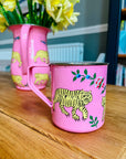 Enamel Jug | Pink Tiger & Flowers 🌸 - Bombaby