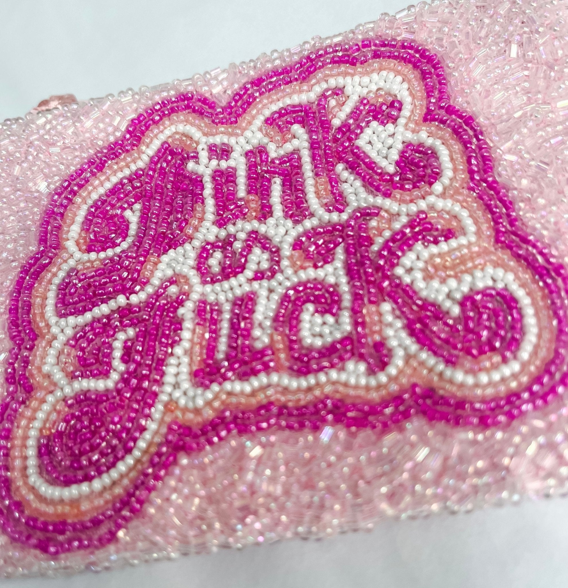 Handmade Beaded Purse | Pink as Fuck - Bombaby