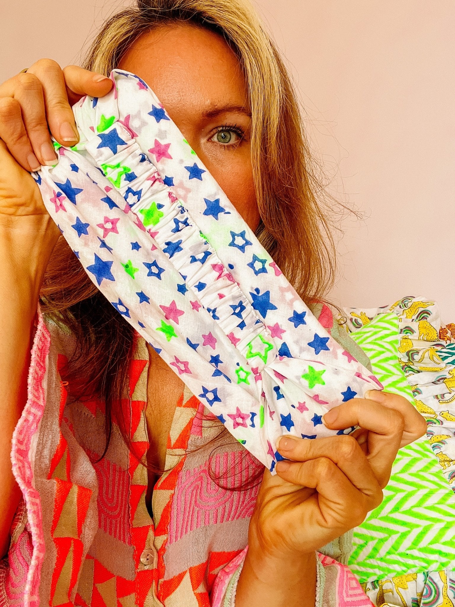 Handmade Block Print Headband | Bandana - Bombaby